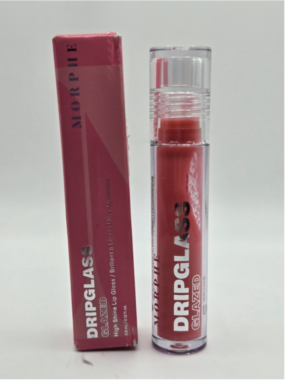 Morphe Dripglass Glazed High Shine Lip Gloss Pink Mirror 3.8ml 0.12oz NIB Authen